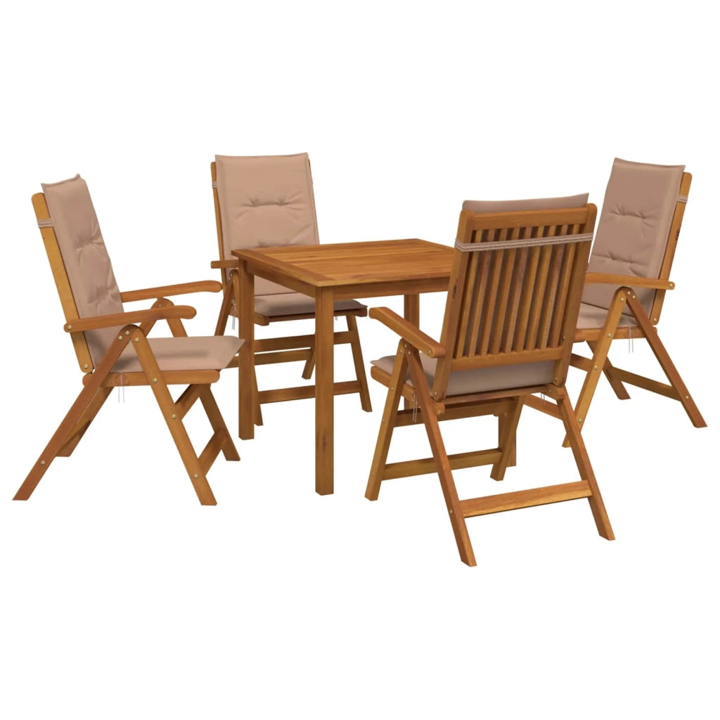 Set da pranzo da giardino 5 pezzi Naturale 3434599