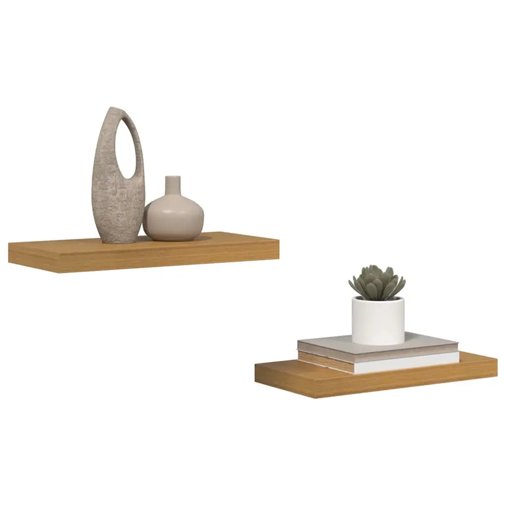 2 pz Scaffale da parete | Ripiano a parete | Mensola a parete Beige 50 x 23 x 4 cm Legno multistrato