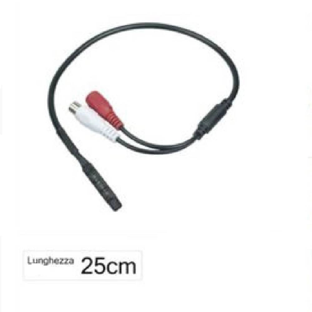 Trade Shop - Microfono Per Telecamera Videosorveglianza Monitor Dvr Audio 25 Cm 12v Mic-10 -