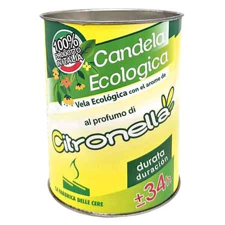 CANDELE ALLA CITRONELLA 'ECO' Ø cm 8x10h