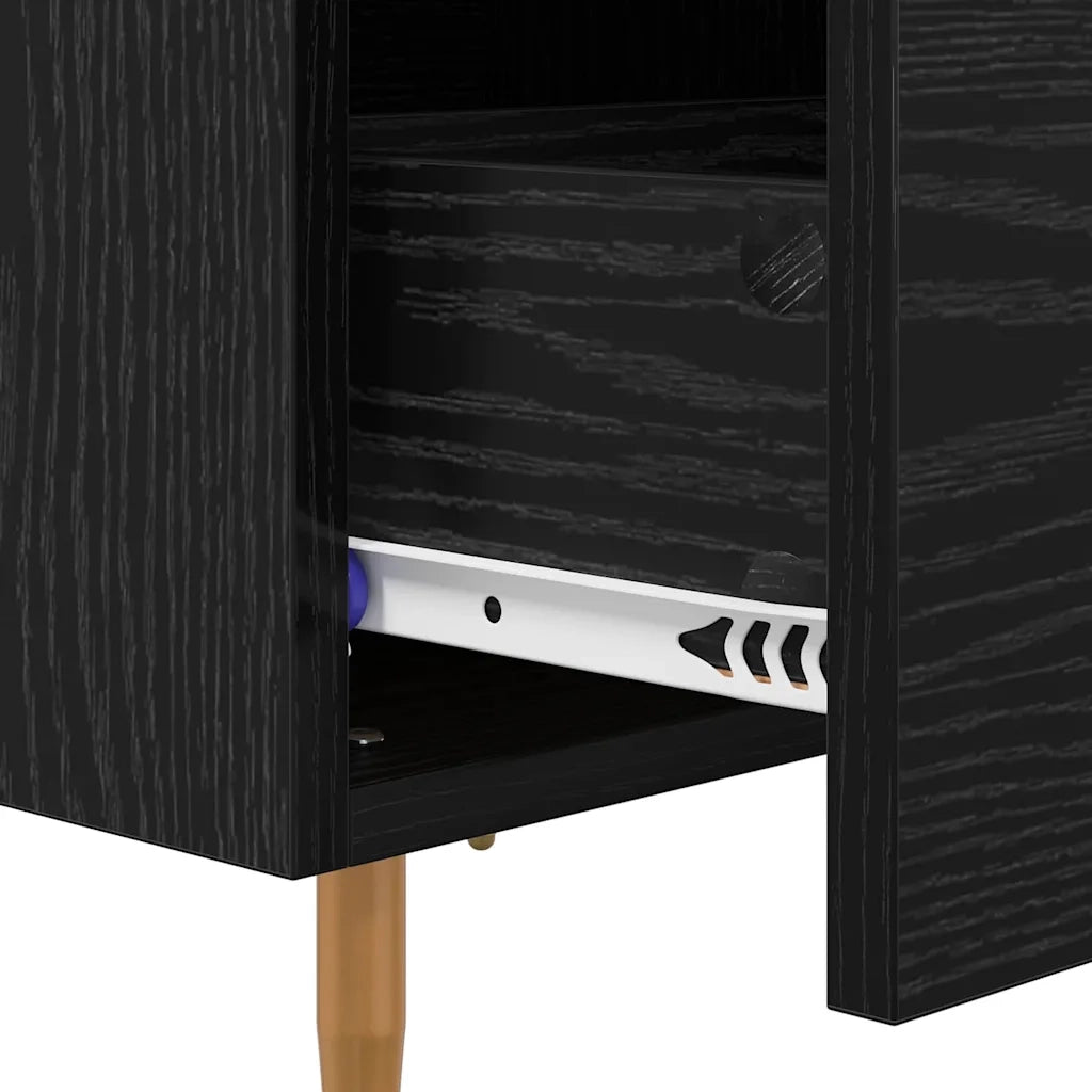 Armadio da Notte 2 pcs Rovere Nero 40 x 35 x 47,5 cm