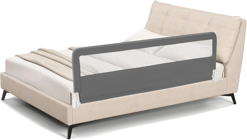 Sponda Letto per Bambini 180 cm, Barriera di Sicurezza per Bambini Pieghevole, Rete Traspirante, Sbarra da Letto per Letti Singoli e Matrimoniali