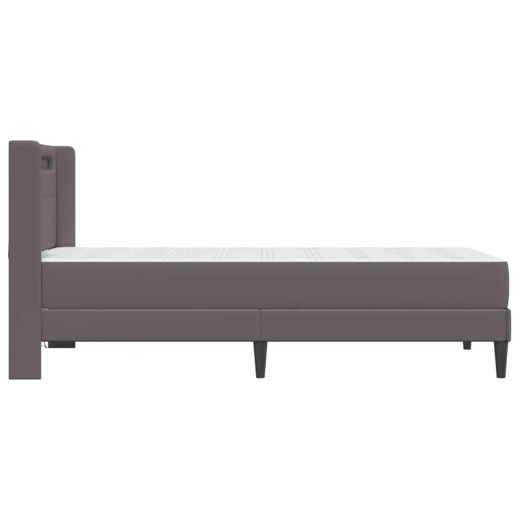 Struttura letto con materasso Grigio 90 x 190 cm Similpelle 3414894