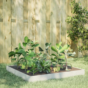 Fioriera Rialzata da Giardino-Vaso da Esterno-Fioriera Elevata Bianca 100x100x18,5 cm in Acciaio