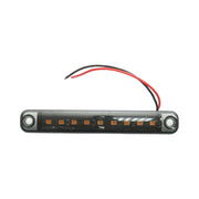 Luce di posizione laterale a LED sottile 12-24V giallo fumé 100x15x10mm FR0176