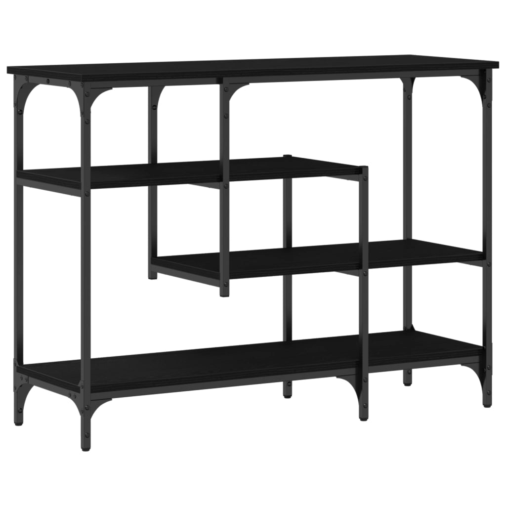 Tavolo Console con lo scaffale Rovere nero 100 x 35 x 75 cm 863561