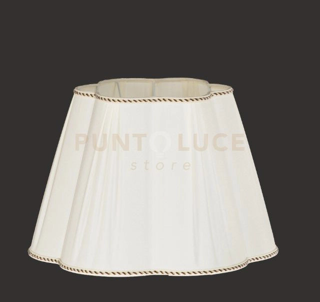 TC.3055 PARALUME D.40CM MARGHERITA PLISSE'AVORIO ATTACCO E27