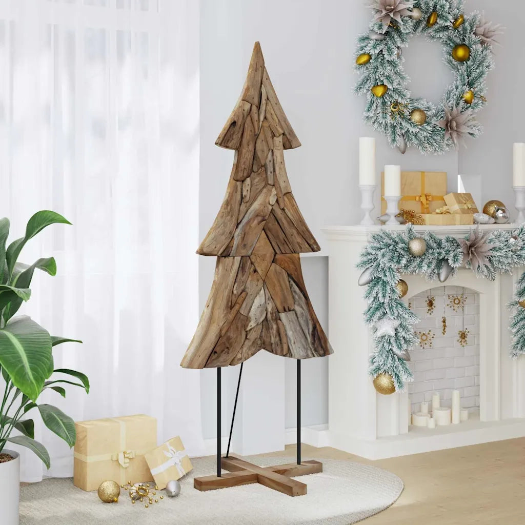 Albero di Natale Marrone 181,5 cm Legno massello di teak 42017933