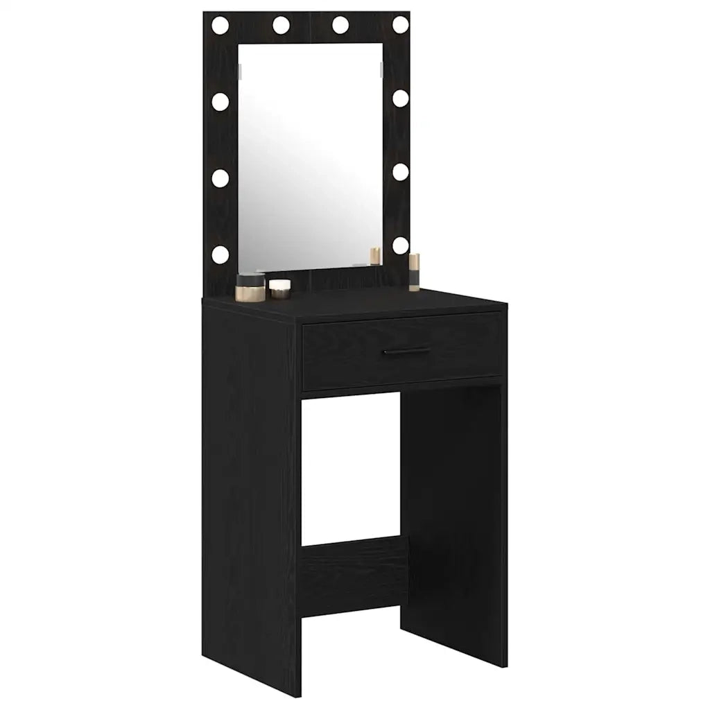 Tavolo da Trucco Rovere Nero 50 x 41 x 135 cm Legno multistrato 865038