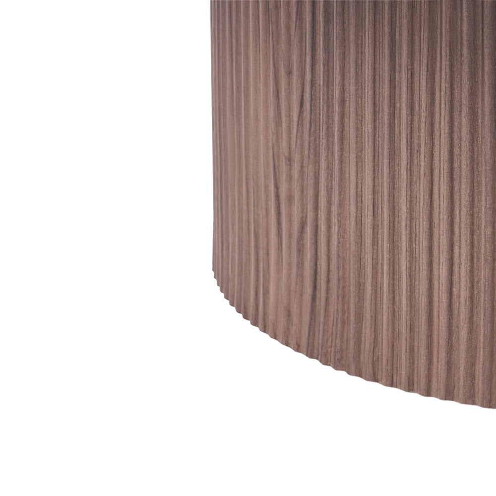 Tavolino da caffè con piano in MDF marrone scuro ø 80 cm Design moderno Gambe a coste Soggiorno