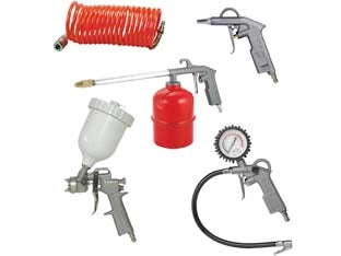 KIT ARIA COMPRESSA 5 PEZZI CON ATTACCHI A BAIONETTA - 1 blister EXCEL