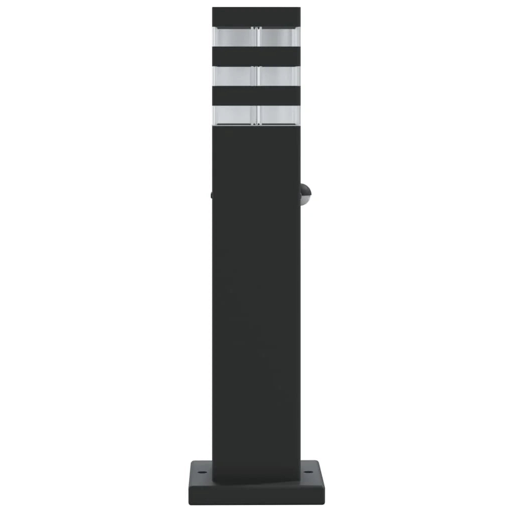 Lampione da esterno con sensore 50 cm alluminio nero 02_0042522