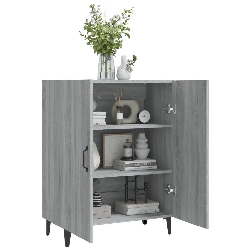 Credenza Grigio Sonoma 70x34x90 cm in Legno Multistrato cod mxl 15955