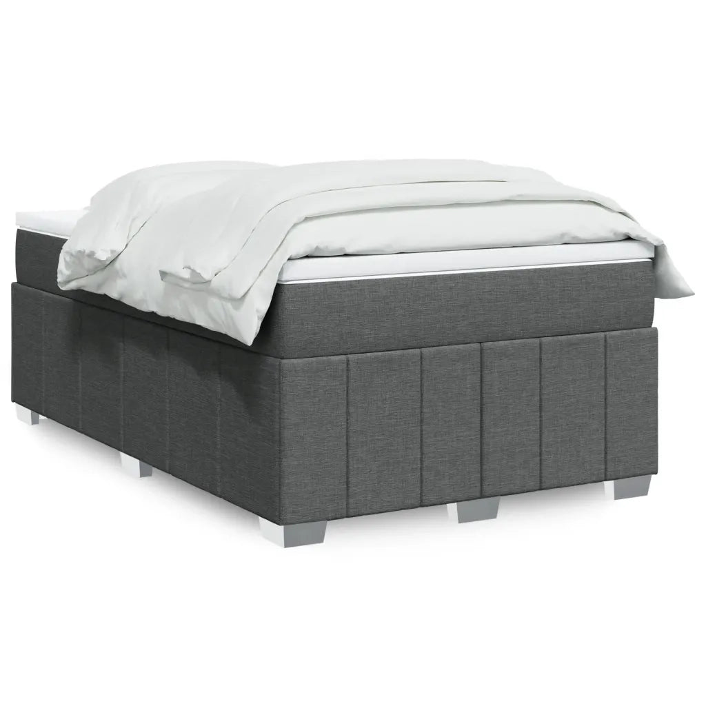 Giroletto a Molle con Materasso Grigio Scuro 120x200 cm Tessuto 3285464