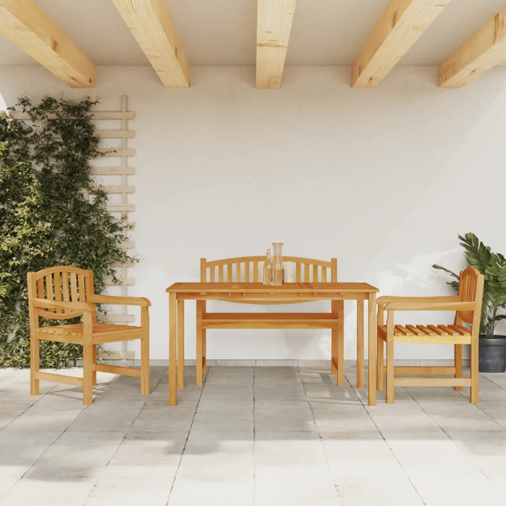 Set da Pranzo per Giardino 4 pz in Legno Massello di Teak 3157938