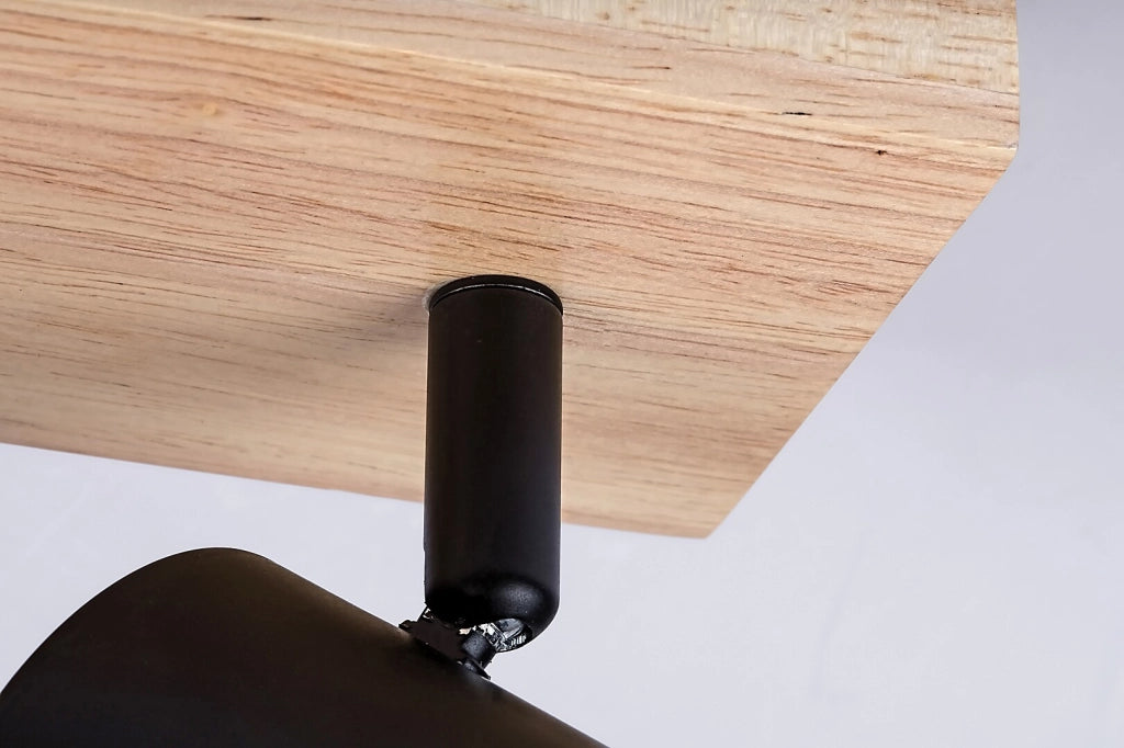 Plafoniera a barra Toras rovere/nero 3xGU10 5W Rabalux