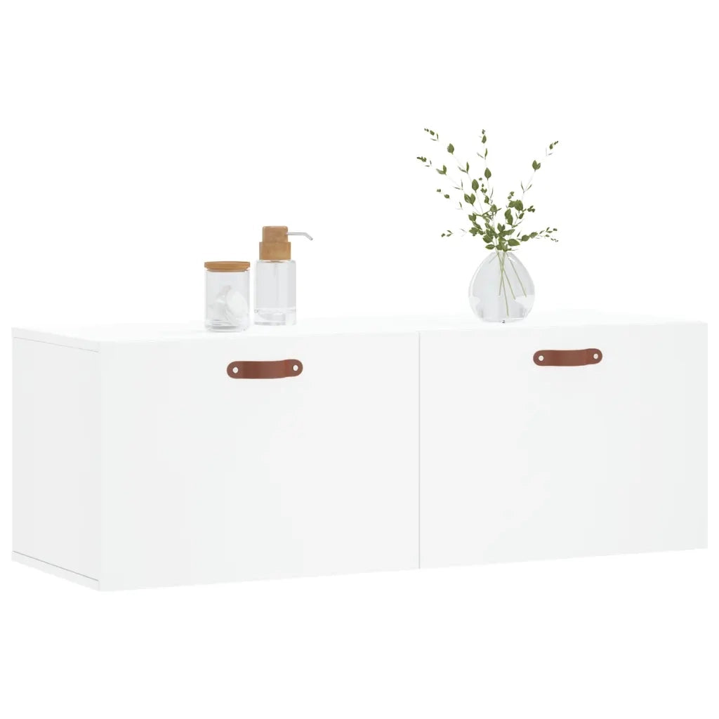 Mobile a Parete Bianco 100x36,5x35 cm in Legno Multistrato 830108