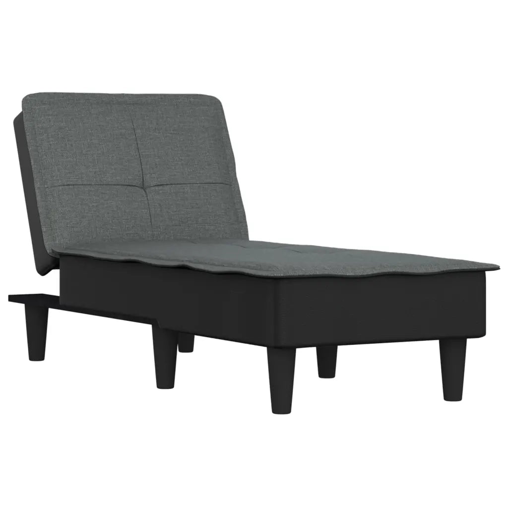 Chaise Longue in Tessuto Grigio Scuro 352841