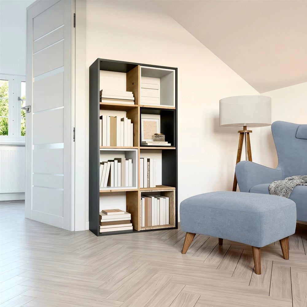 Scaffale MALAX 2x4 antracite artisan libreria moderna