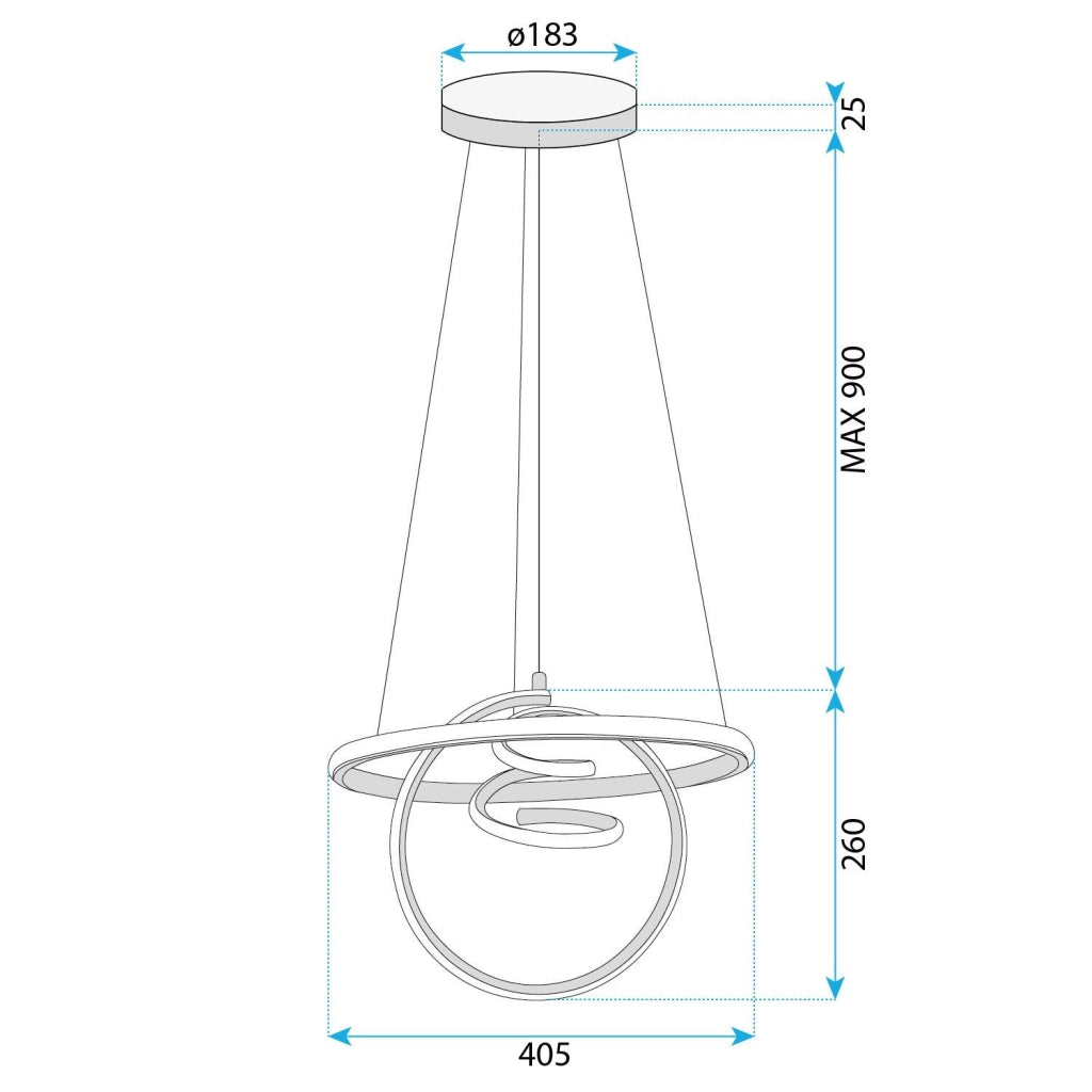 Lampada A Sospensione Led G066-cp Gold