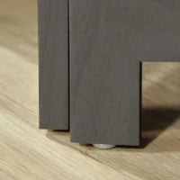 Paravento a 4 Pannelli 160 x 170 cm, 3 Mensole Pieghevoli ,Porte a Persiana, in Legno, Grigio