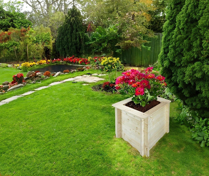 L'aiuola di giardino sopraelevata in legno - 58x58x57 cm - Timbela M618