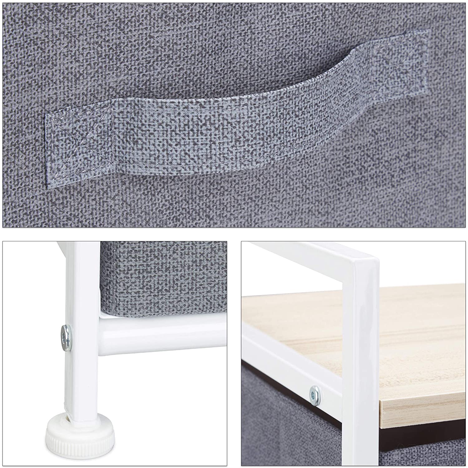 Mensola con cassetti in tessuto 76 cm grigio 13_0002581_2