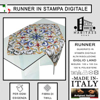 Runner da Tavola, Centrotavola Moderno per Mobili da interno o esterno Made in Italy (Giglio Land)