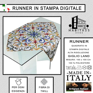 Runner da Tavola, Centrotavola Moderno per Mobili da interno o esterno Made in Italy (Giglio Land)