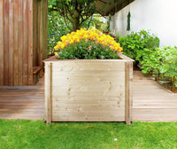 L'aiuola di giardino sopraelevata in legno - 100x38x69 cm - Timbela M613
