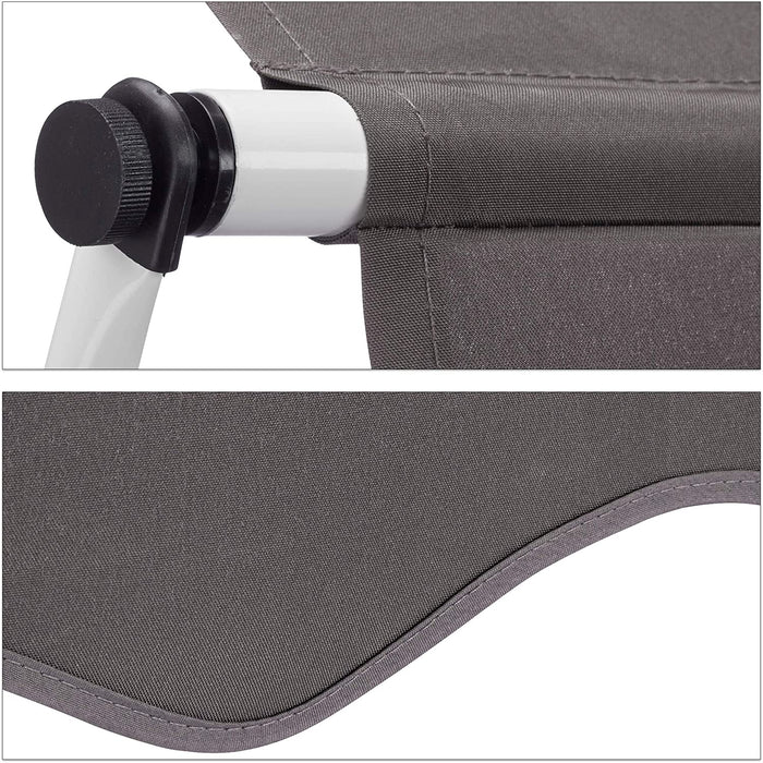 Tenda da balcone telescopica a manovella altezza regolabile in acciaio poliestere resistente ai raggi UV 150 x 120 cm grigio 13_0002541_6