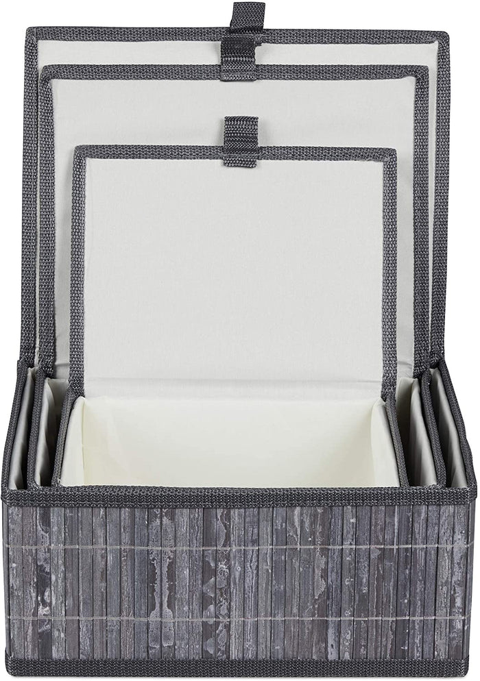 Set di 3 cestini portaoggetti decorativi in ​​bambù grigio 13_0002491_4