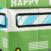 Scatola portagiochi sintetica con coperchio, sgabello pieghevole per bambini, a sacco, verde 13_0000781