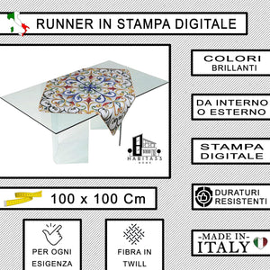 Runner da Tavola, Centrotavola Moderno per Mobili da interno o esterno Made in Italy (Giglio Land)
