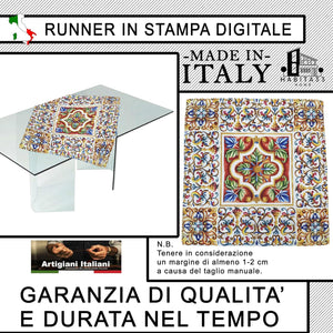 Runner da Tavola, Centrotavola Moderno per Mobili da interno o esterno Made in Italy (Foglie)