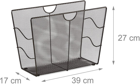 Portariviste in rete metallica portariviste in rete intrecciata 39 cm nero 13_0002229_2
