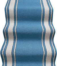 Tappeto Scala Passatoia Ingresso Corsia Scale Antiscivolo Stile Classico Blu 67x80 cm
