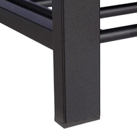 Panca panca porta scarpe cuscino scarpiera imbottita in tessuto 2 livelli marrone metallo 13_0000366_3