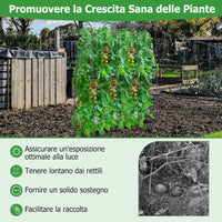 Traliccio per Piante Rampicanti ad Arco 179 x 180 cm, Trellis Alto a Forma di U per Cetrioli da Letto Rialzato con Rete, Supporto per Piante all'Aperto per Frutta e Fiori