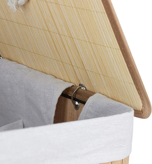 Cesto portabiancheria cesto 2 scomparti con sacco 95 litri bambù natura 13_0001904_4