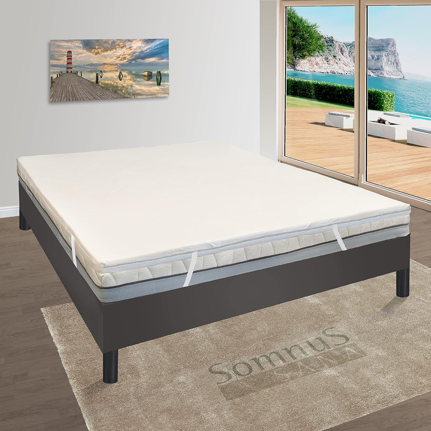 Topper Correttore Materasso 120x190 in Memory Una piazza e mezza Ortopedico Ipoallergenico 120x190 cm H7