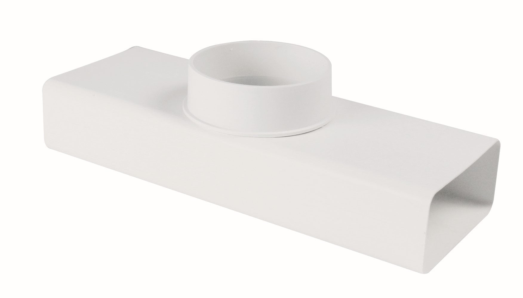 Raccordo a t rettangolare tondo 55x110-100 bianco per cappe