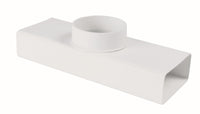 Raccordo a t rettangolare tondo 55x110-100 bianco per cappe