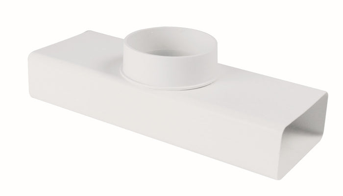 Raccordo a t rettangolare tondo 55x110-100 bianco per cappe