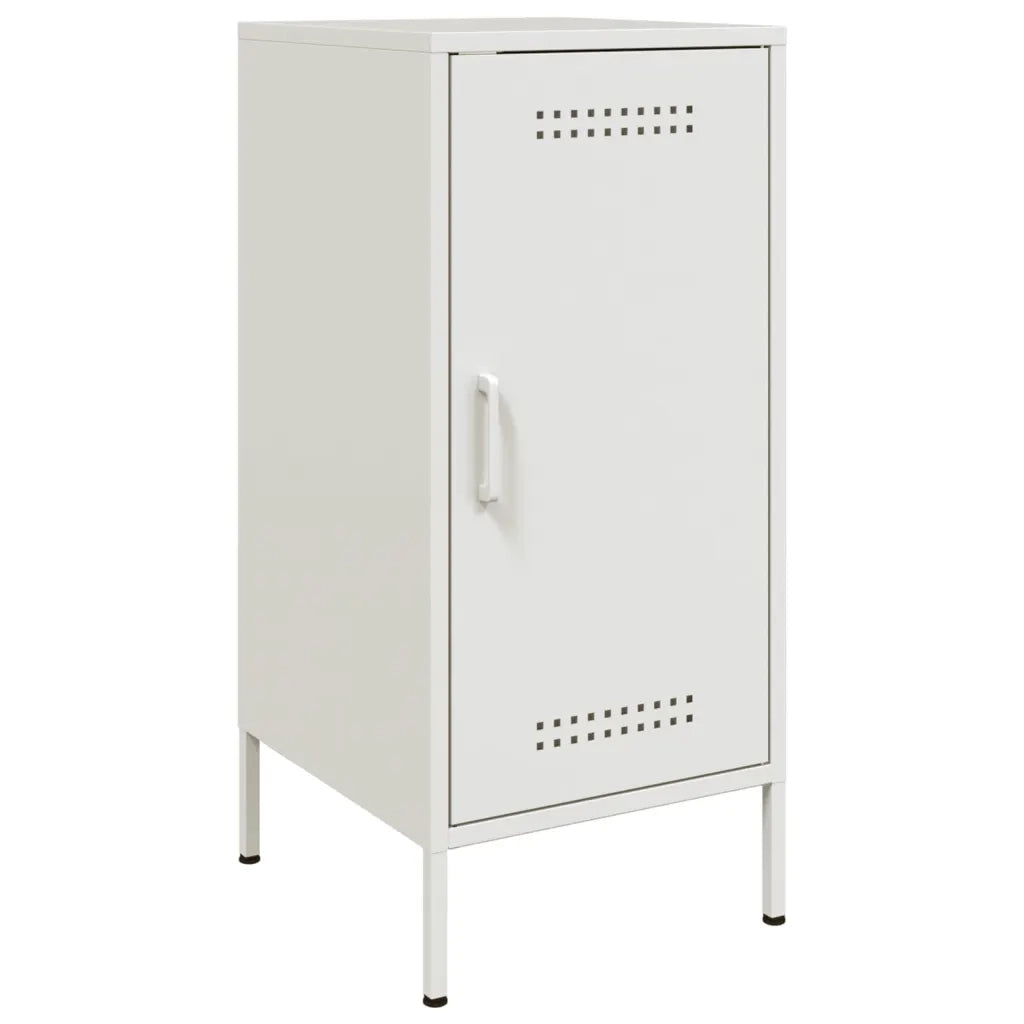 vidaXL Credenze 2 pz Bianche 36x39x79 cm in Acciaio