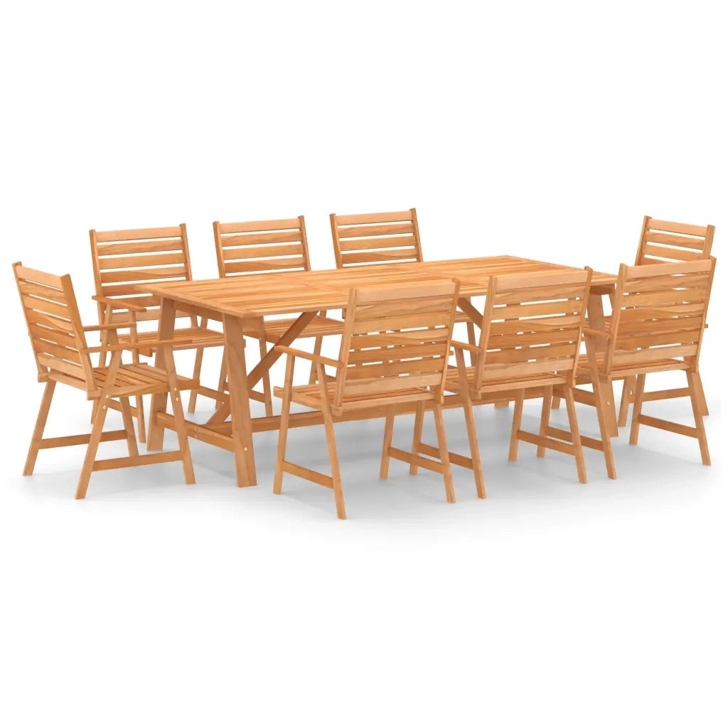 Set Pranzo da Giardino 9 pz in Legno Massello di Acacia 3057847