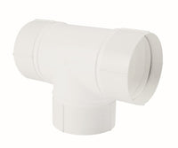 Raccordo a t circolare 100mm bianco per cappe