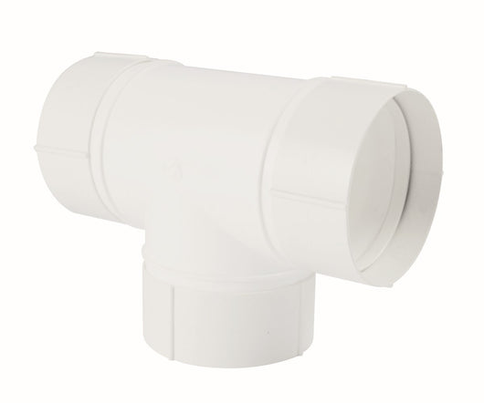 Raccordo a t circolare 100mm bianco per cappe
