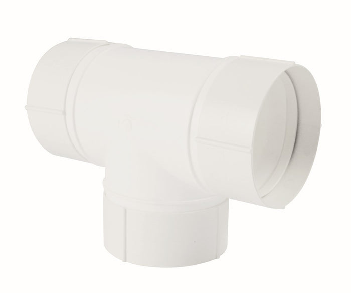 Raccordo a t circolare 100mm bianco per cappe