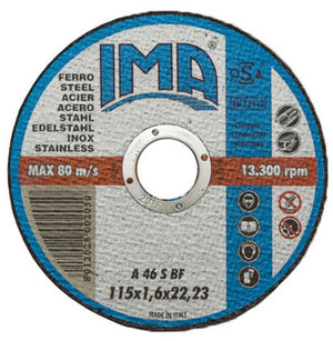 minidisco ferro ima piano diametro 115x1,6x22 cod:ferx.92012